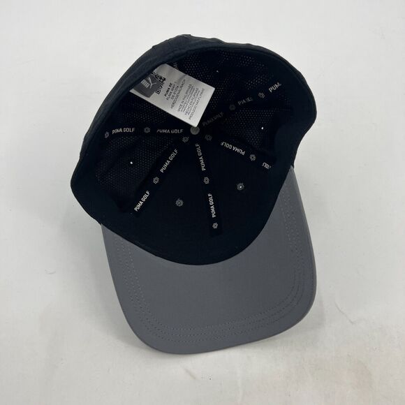 Puma Golf Hat Mens S/M Fitted Mesh Jersey Stretch Quiet Shade Moisture Wick Cap - Picture 7 of 12